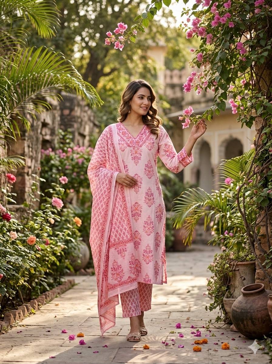 PREMIUM JAIPURI LEHERIYA KURTIS COLLECTION vol-2 by Kaamiri 01 To 10 Series Indian Casual Wear Collection Soft & Premium Cambric Cotton Kurtis At Wholesale Price
